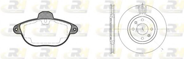 Комплект тормозов, дисковый тормозной механизм ROADHOUSE 8608.00