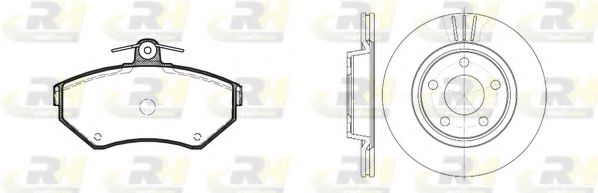 Комплект тормозов, дисковый тормозной механизм ROADHOUSE 863102