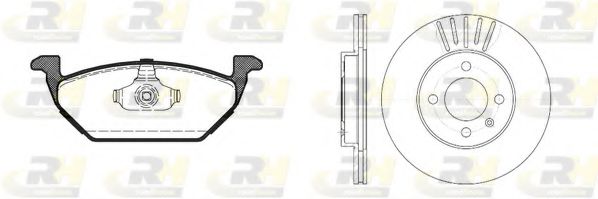 Комплект тормозов, дисковый тормозной механизм ROADHOUSE 8633.03