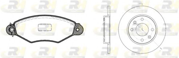 Комплект тормозов, дисковый тормозной механизм ROADHOUSE 8643.00