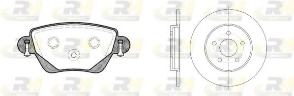 Комплект тормозов, дисковый тормозной механизм ROADHOUSE 8777.00