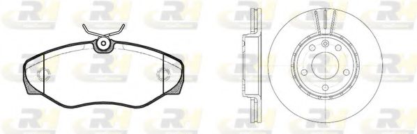 Комплект тормозов, дисковый тормозной механизм ROADHOUSE 8834.00
