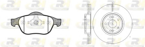 Комплект тормозов, дисковый тормозной механизм ROADHOUSE 8843.00