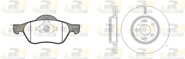 Комплект тормозов, дисковый тормозной механизм ROADHOUSE 8962.00