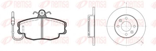 Комплект тормозов, дисковый тормозной механизм REMSA 8141.00