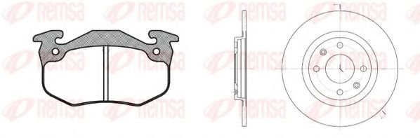 Комплект тормозов, дисковый тормозной механизм REMSA 8144.00
