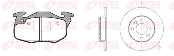 Комплект тормозов, дисковый тормозной механизм REMSA 8192.08