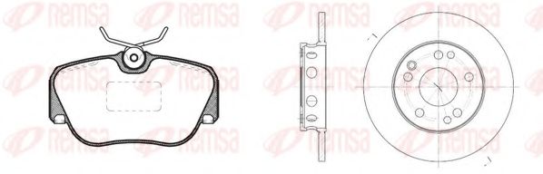 Комплект тормозов, дисковый тормозной механизм REMSA 8284.00