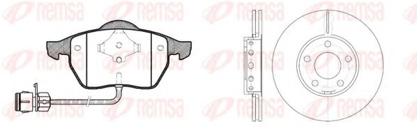 Комплект тормозов, дисковый тормозной механизм REMSA 8390.01