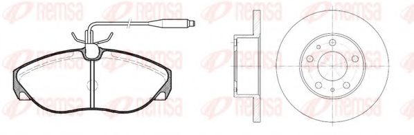 Комплект тормозов, дисковый тормозной механизм REMSA 8486.00