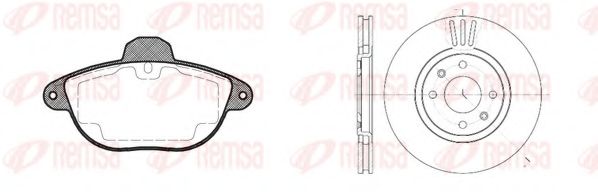Комплект тормозов, дисковый тормозной механизм REMSA 8608.00