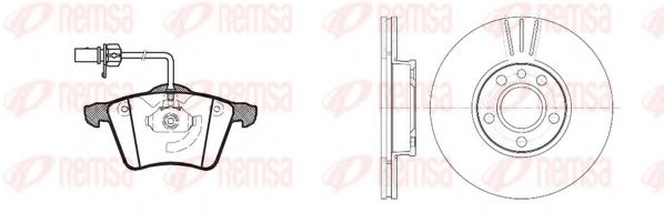 Комплект тормозов, дисковый тормозной механизм REMSA 872100
