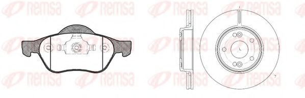 Комплект тормозов, дисковый тормозной механизм REMSA 8962.00