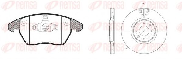 Комплект тормозов, дисковый тормозной механизм REMSA 81030.01