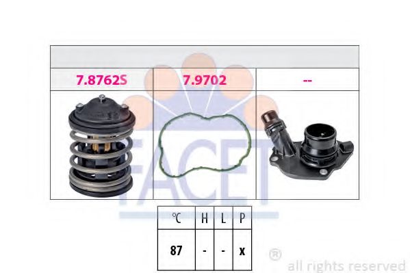 Термостат, охлаждающая жидкость FACET 7.8827K