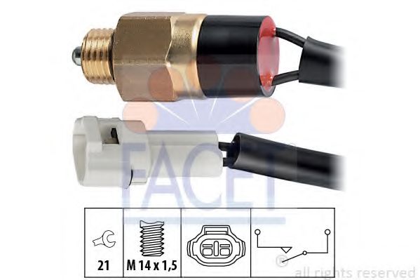 Выключатель, фара заднего хода FACET 7.6120