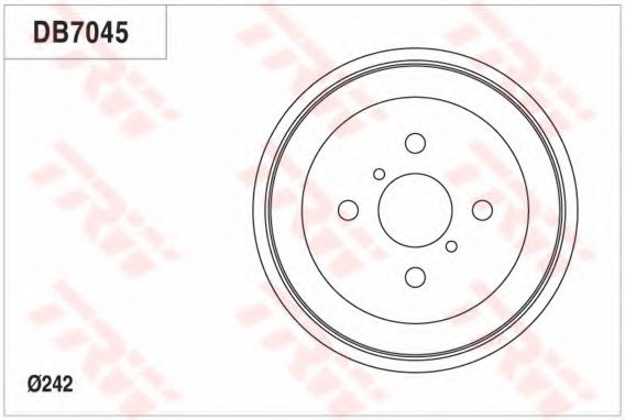 Тормозной барабан TRW DB7045