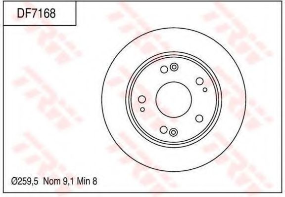 Тормозной диск TRW DF7168