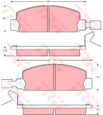 Комплект тормозных колодок, дисковый тормоз TRW GDB304