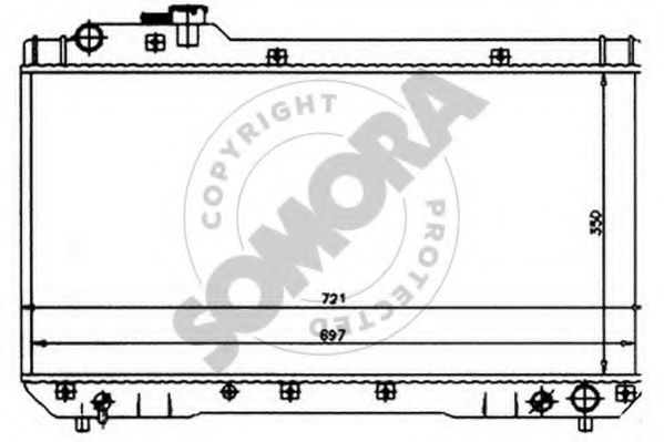 Радиатор, охлаждение двигателя SOMORA 316540