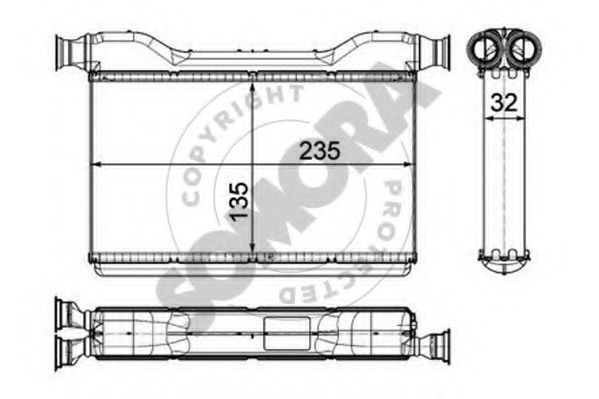 Теплообменник, отопление салона SOMORA 041450