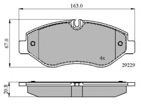 Комплект тормозных колодок, дисковый тормоз NATIONAL NP2525