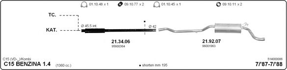 Система выпуска ОГ IMASAF 514000086