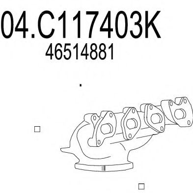 Труба выхлопного газа MTS 04.C117403K