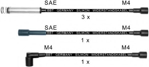 Комплект проводов зажигания BBT ZK722