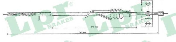 Трос, стояночная тормозная система LPR C0088B