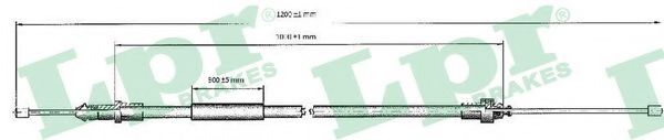 Трос, стояночная тормозная система LPR C0334B