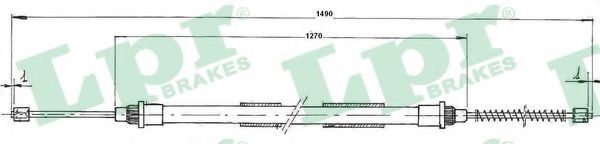Трос, стояночная тормозная система LPR C0731B