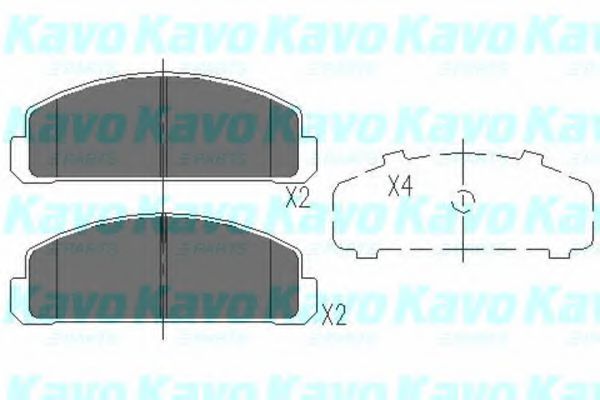 Комплект тормозных колодок, дисковый тормоз KAVO PARTS KBP-4515