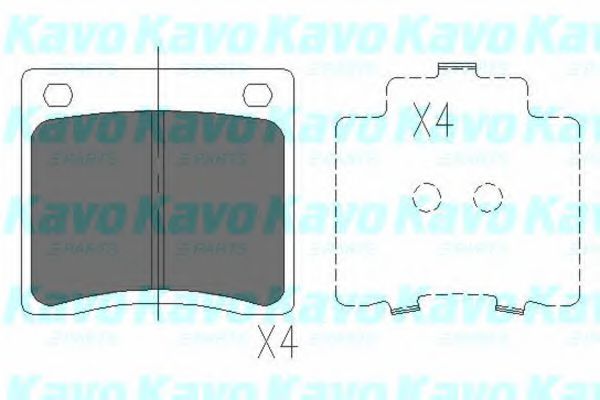 Комплект тормозных колодок, дисковый тормоз KAVO PARTS KBP-6568