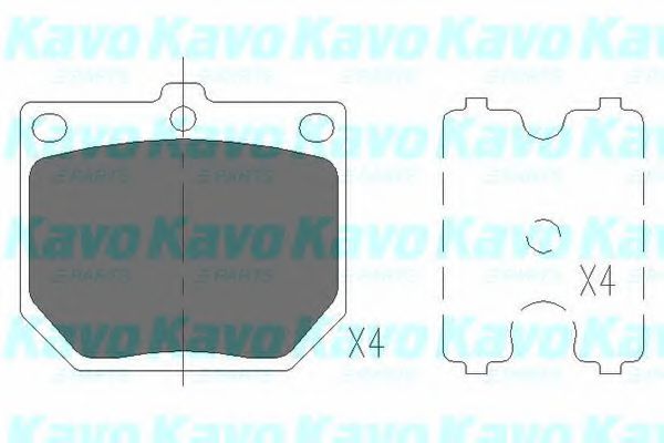 Комплект тормозных колодок, дисковый тормоз KAVO PARTS KBP-6569