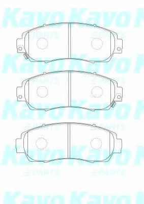 Комплект тормозных колодок, дисковый тормоз KAVO PARTS BP-2059