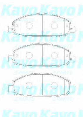 Комплект тормозных колодок, дисковый тормоз KAVO PARTS BP-6611