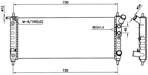 Радиатор, охлаждение двигателя NRF 50242