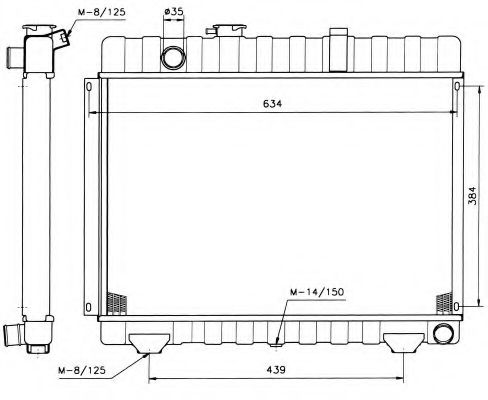 Радиатор, охлаждение двигателя NRF 504236