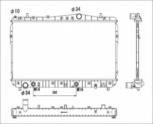 Радиатор, охлаждение двигателя NRF 53732