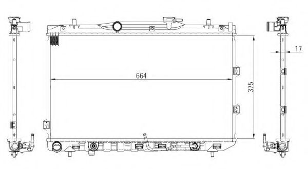 Радиатор, охлаждение двигателя NRF 56060