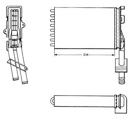 Теплообменник, отопление салона NRF 58621