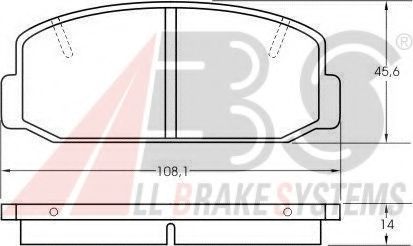 Комплект тормозных колодок, дисковый тормоз A.B.S. 20599
