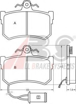 Комплект тормозных колодок, дисковый тормоз RAICAM 5530