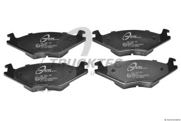 Комплект тормозных колодок, дисковый тормоз TRUCKTEC AUTOMOTIVE 07.35.139
