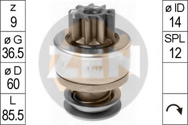 Привод с механизмом свободного хода, стартер ERA 1112