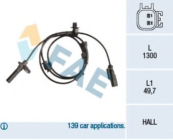 Датчик, частота вращения колеса FAE 78214