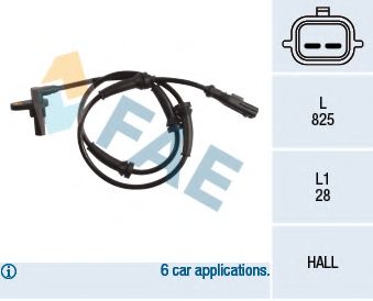 Датчик, частота вращения колеса FAE 78221