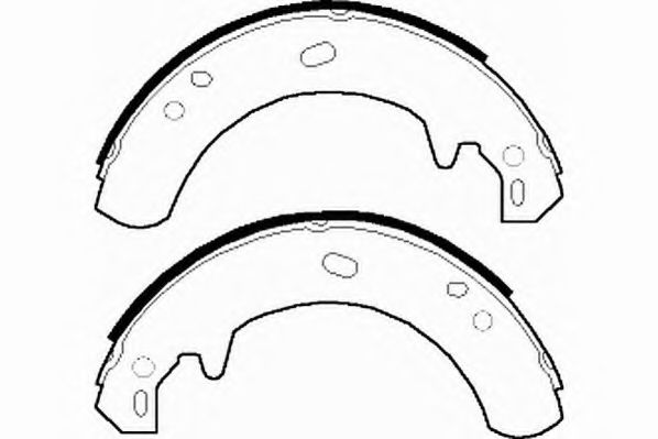 Комплект тормозных колодок, стояночная тормозная система NECTO N1506