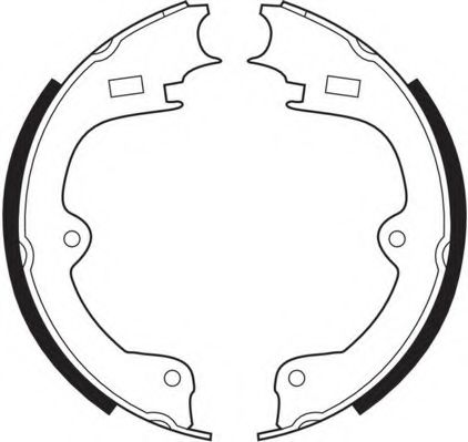 Комплект тормозных колодок, стояночная тормозная система NECTO N1559